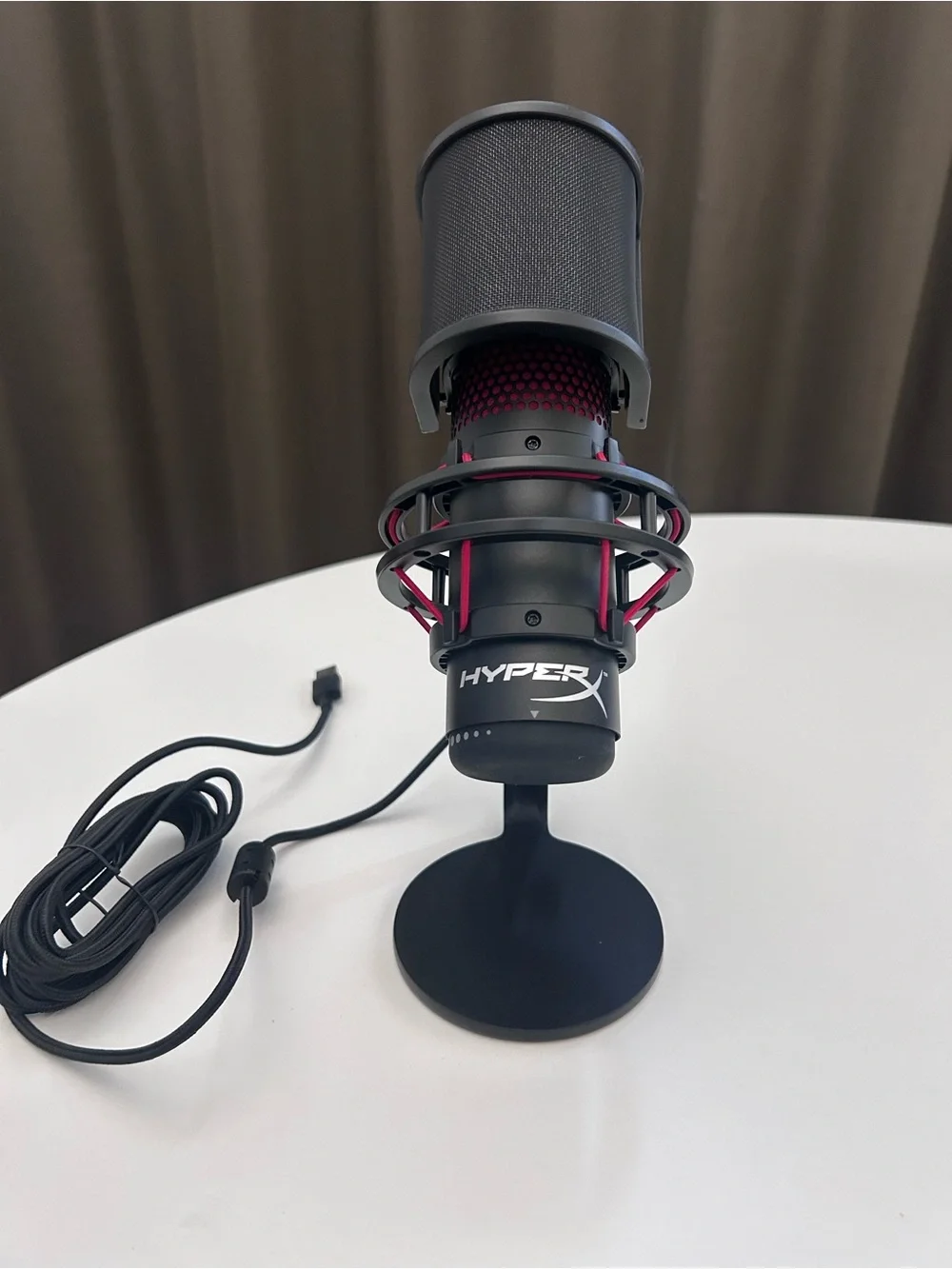 HyperX QuadCast USB Condenser Microphone w/ Pop Filter, Adjustable Gain, Stand